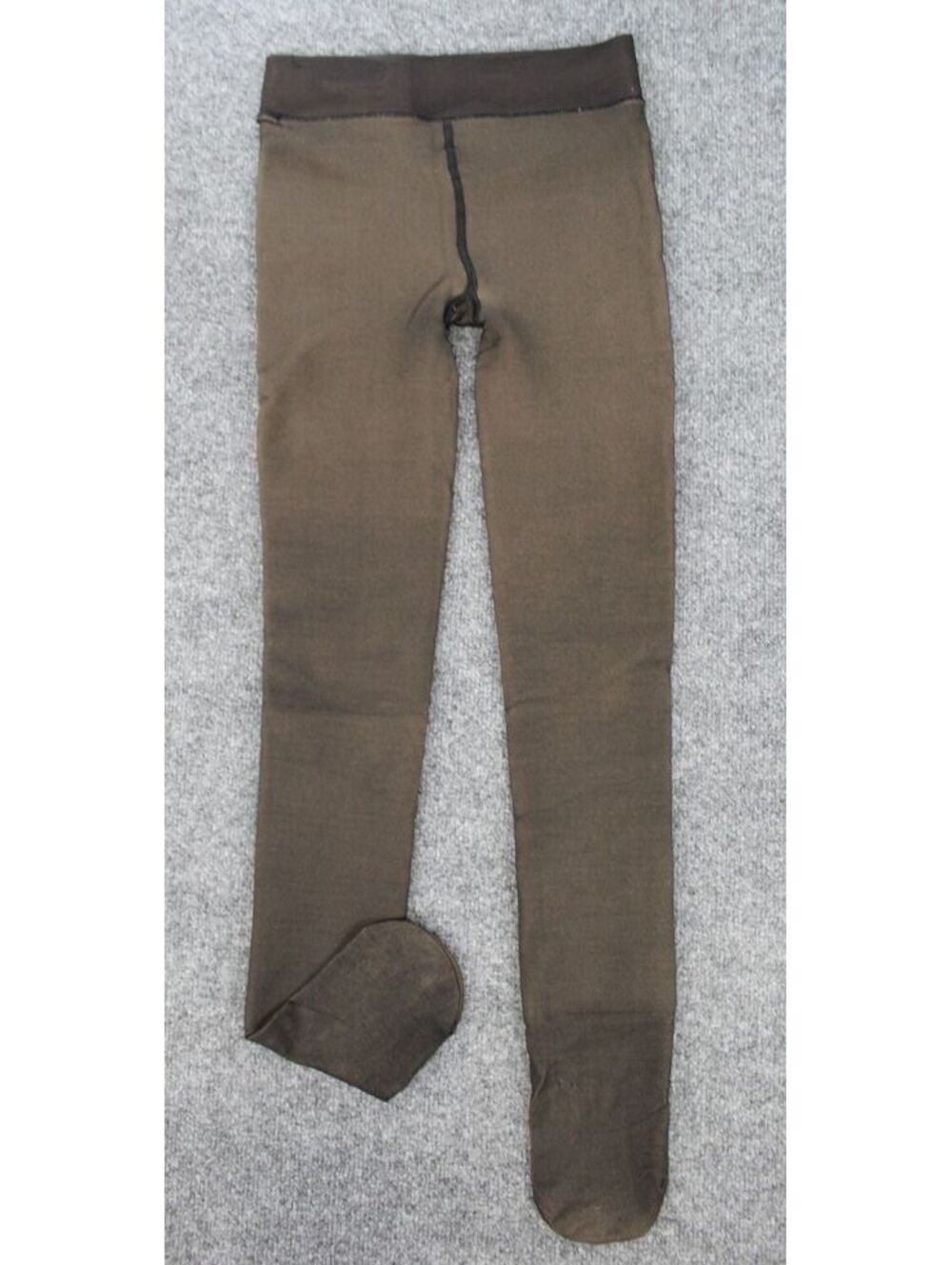 Brown Fleece Lined Tights, Cozy Winter Warm Thick Leggings